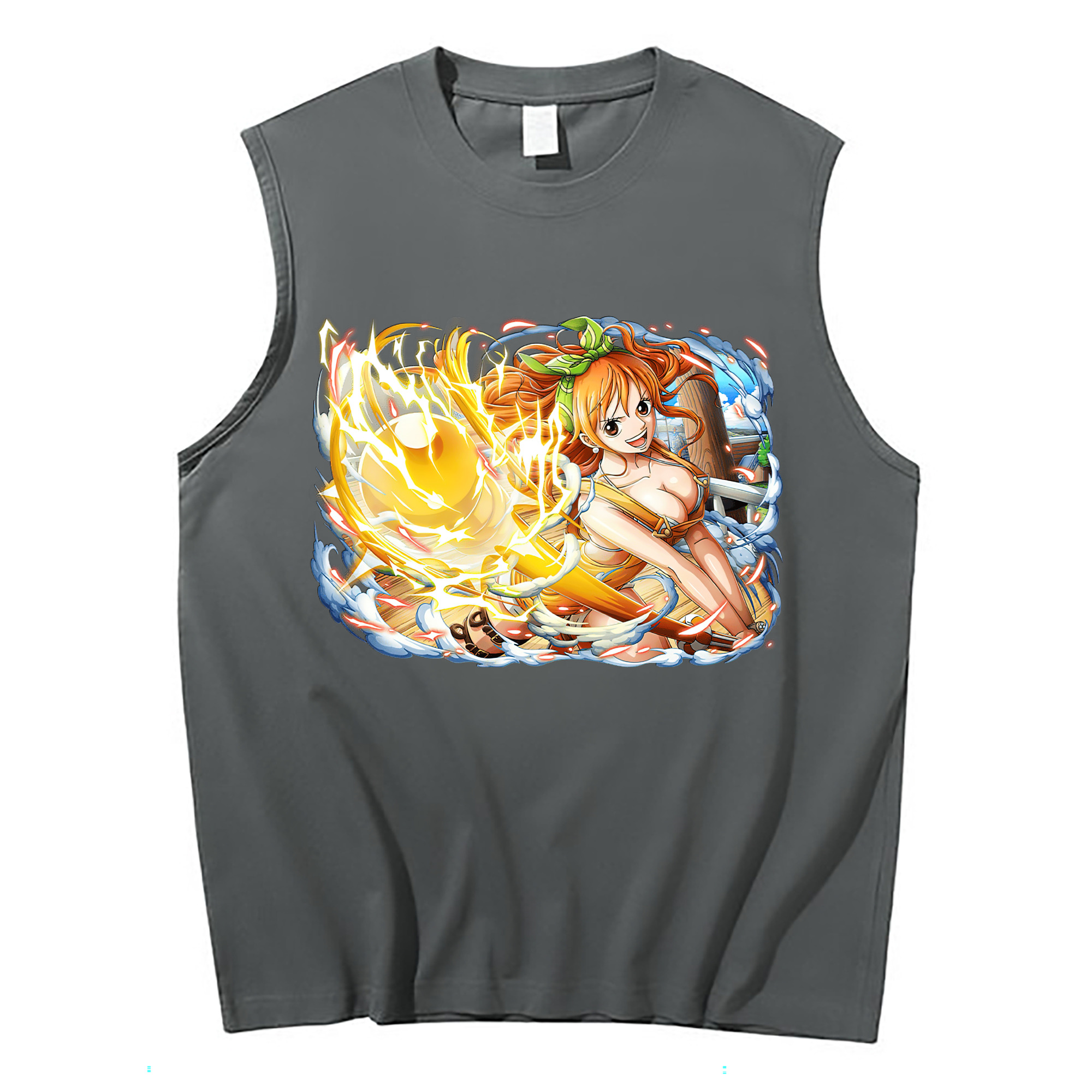 ワンピース ナミ ONE PIECE Nami コットン100％タンクトップ（フロントプリント）